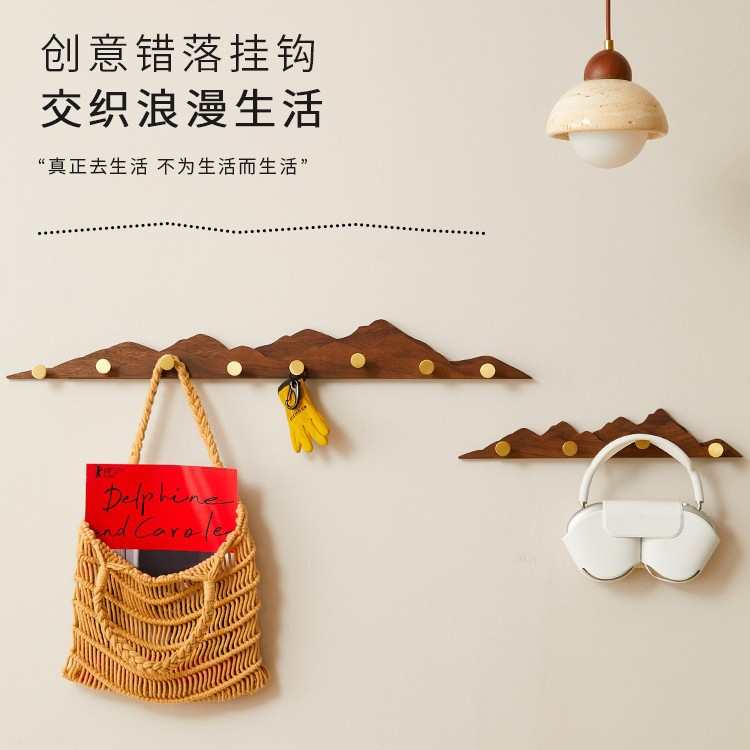 挂衣架墙上壁挂创意装饰挂钩入户门口玄关钥匙收纳壁挂黄铜挂衣钩