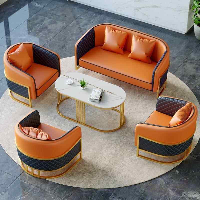 楼处洽谈售茶桌椅会客接待办休公室休息6685区简约闲小沙发几组合