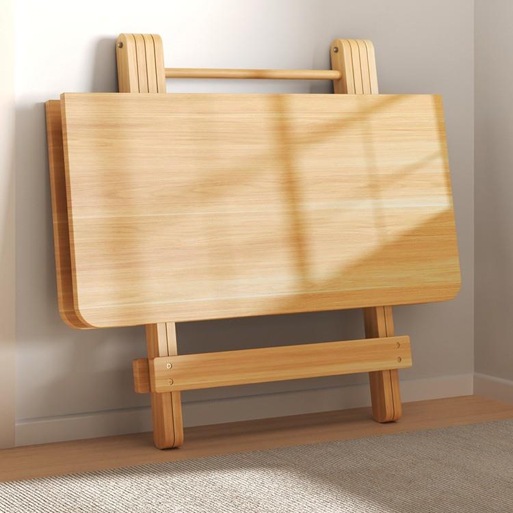 实木折叠桌子长方形餐桌家用小户型简易正方形可吃饭四方桌出租屋