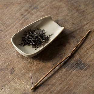 赏茶醒茶茶则分茶器复古创意功夫茶道配件 草木灰茶荷陶瓷家用日式