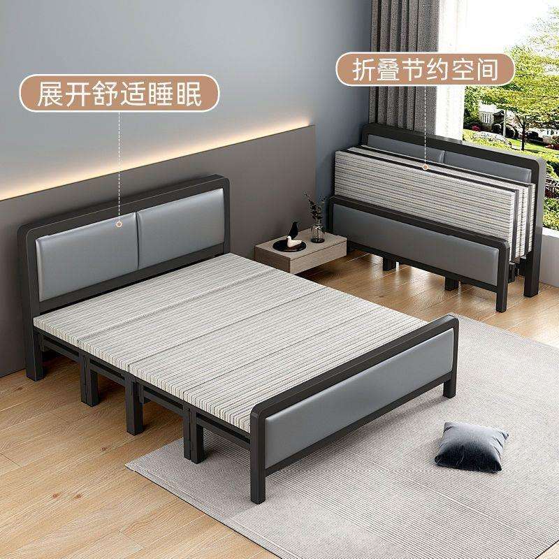 铁艺床双人床现代简约单人床加厚加固铁架床宿舍出租屋架子床铁床