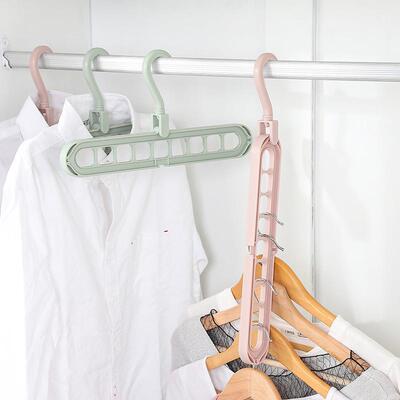 Multi-functional Hanger Nine-hole Hanger Crease-free Folding
