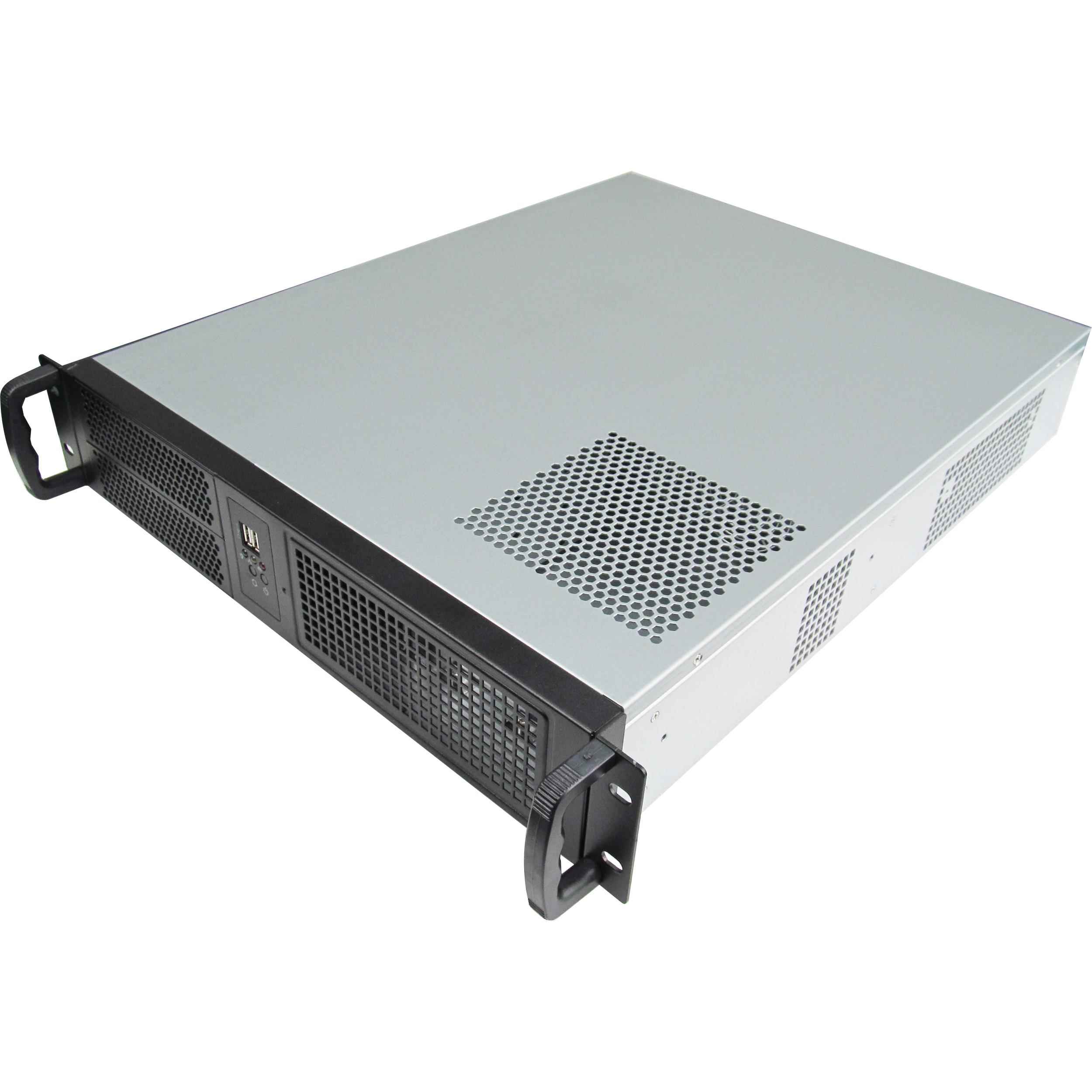 2U机箱550长 2U650工控服务器机箱ATX 双PC大板大电源位2个光驱位