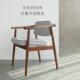 正品 咖书桌椅子妆啡靠背办公胡桃餐 科技布舒美特实木化椅北欧日式
