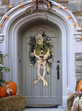 Mummy Halloween Wreath木乃伊万圣节花环2023万圣节门前装饰