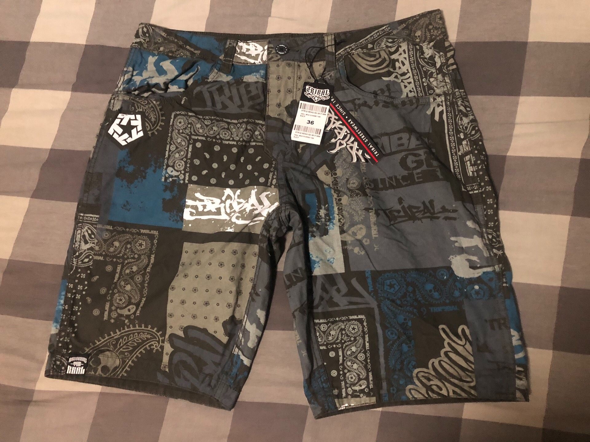 TRIBAL两面穿工装短裤