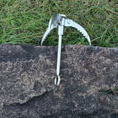 攀岩小号三爪可折叠登山钩 不锈钢高承重飞虎爪 探险求生工具