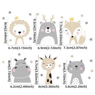 Cartoon Boho ers Switch Animals Smile Cute Color set 6pcs
