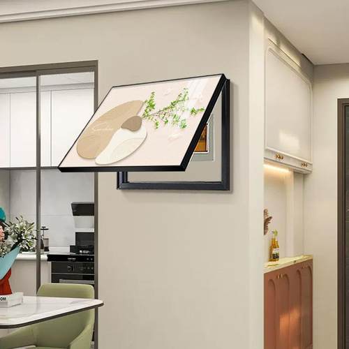 小清新植绿电箱装饰画可推拉开表关源盒挂画免无品牌/打孔配电箱