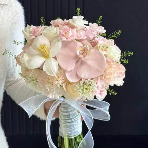 高级浪漫花束订婚手捧花仿真花新婚礼物结婚礼物仿真手捧花束新娘