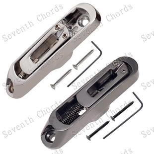 贝司配件分裂式 单支电贝司琴桥拉弦板单只单个BASS贝斯弦桥银黑K