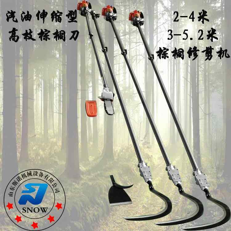 棕榈树修理工具 伸缩加长杆棕榈修剪机 园林工具汽油伸缩高枝油锯