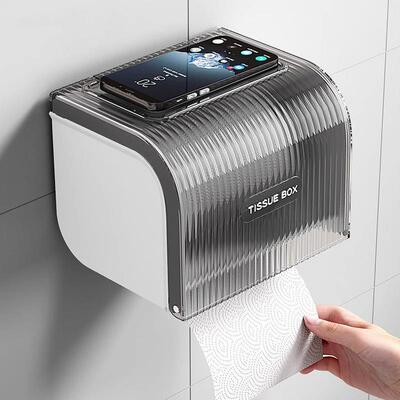 Wall-mounted large opening waterproof tissue dispenser for h