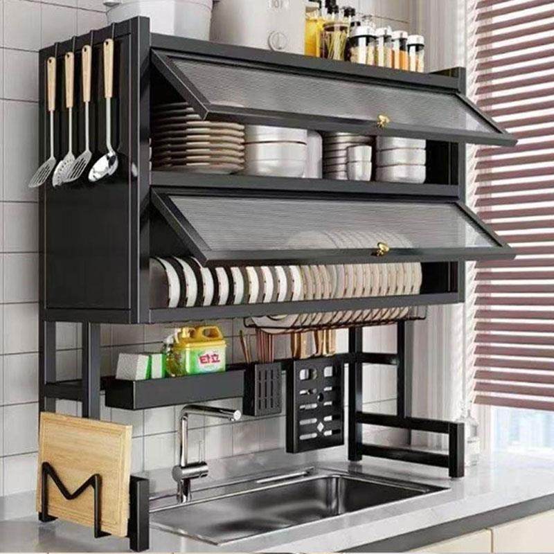双层厨房水槽置物架水池台面带门防尘沥水架家用碗碟多功能收纳柜,厨房/烹饪用具,水槽置物架,淘宝优惠券,粉丝福利购,淘宝优惠卷