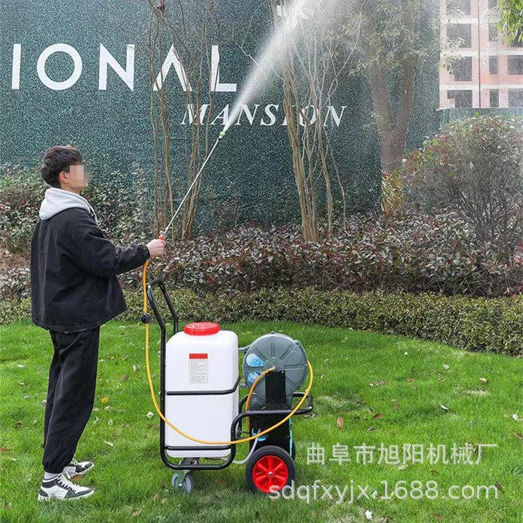 手推式电喷机小区灭蚊虫拉管式喷雾器60升双泵电动压打机