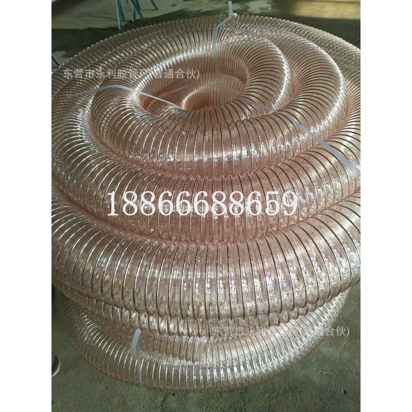 水泥厂配套耐磨pu钢丝软管永利胶管专做木工机械清扫车吸尘管
