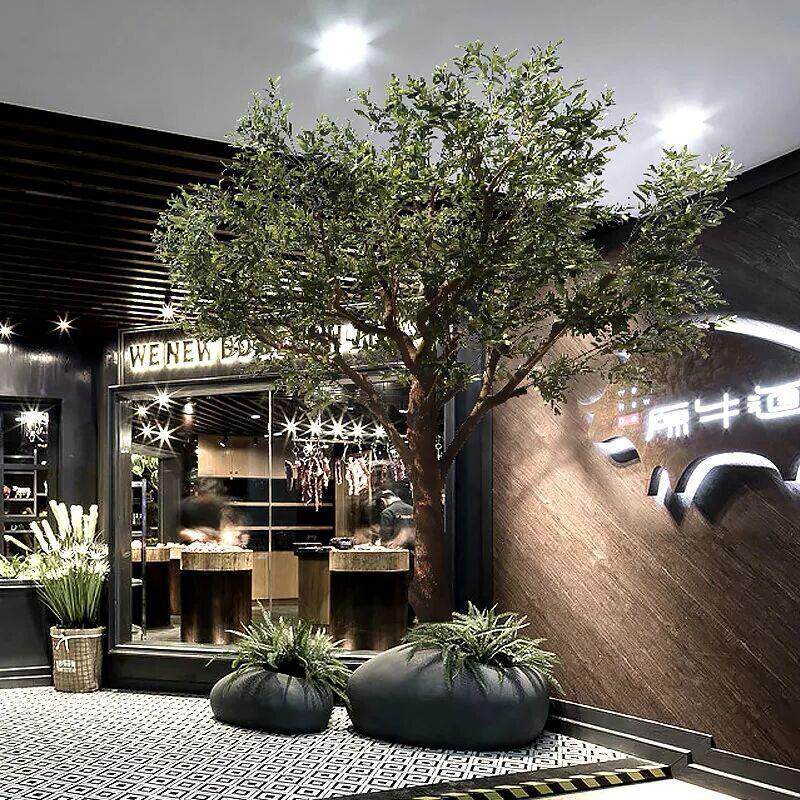 大型人造仿造真榄树游乐YKY园商场店景工程装饰假树仿真橄酒橄榄