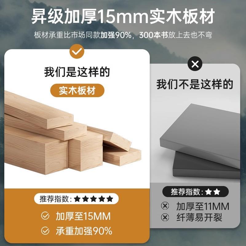 实木书柜带儿门家用客厅木立柜ZSV防尘美子式柜储物柜童松木落地
