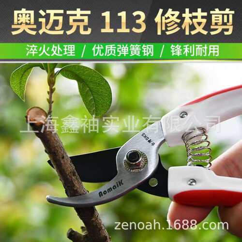 奥迈克113修枝剪园林园艺工具花枝剪修剪盆景果树枝