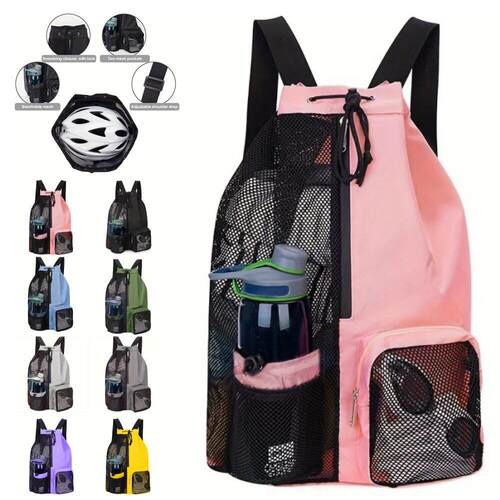 Swim Mesh Beach Bag, Waterproof Gym Bags for Women沙滩背包