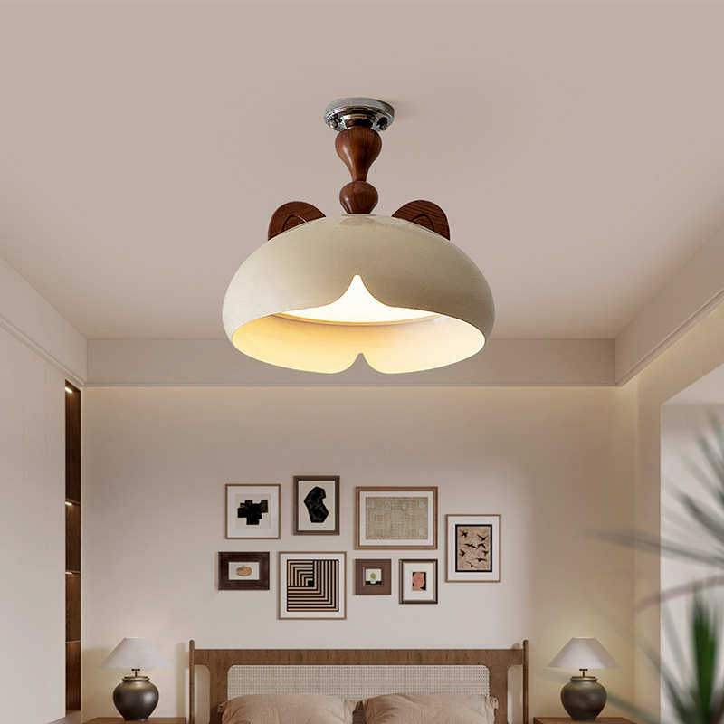 法式奶油风ins卧室儿童房灯高级感猫耳蛋壳护眼创意书房餐厅灯具,家装灯饰光源,智能吸顶灯,淘宝优惠券,粉丝福利购,淘宝优惠卷