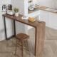 实木吧台桌椅组合家用阳台靠墙窄桌子矮桌长条桌客厅隔间高脚桌