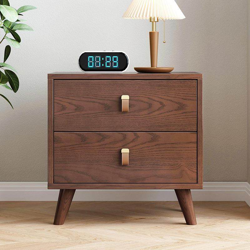 白蜡木床头柜实木轻奢家用卧室床边柜简约现代2025新款收纳小柜子