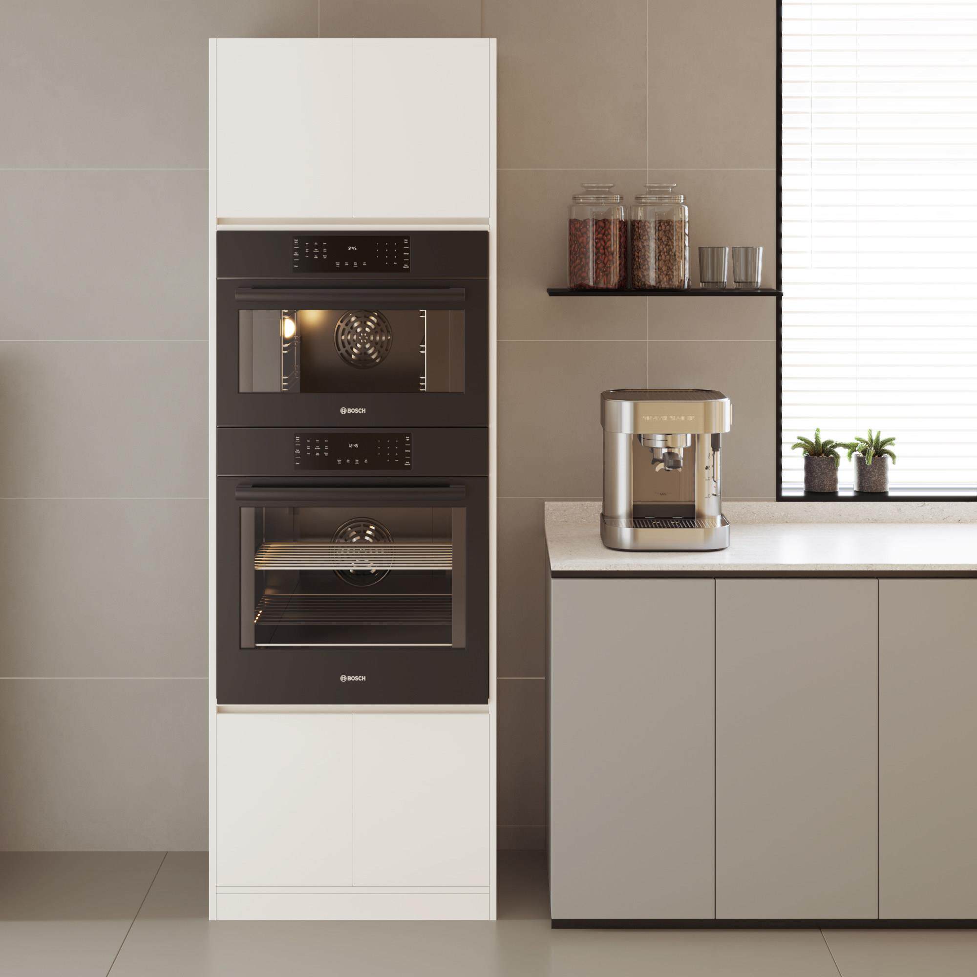 定制实木厨房架嵌入式消毒柜洗碗机蒸汽烤箱电器专用储物柜门