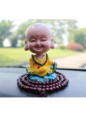 正品创意汽车摆件摇头尚仔淡公定小和车内玩抖音推荐偶同款车载小