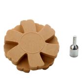 气动除胶轮4寸88 100mm汽车油漆去胶花型除胶头24mm齿轮状橡胶轮