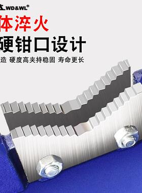 威达重管子台虎钳龙KJZ门钳割钳重型三型角架压丝力钳固定管夹具