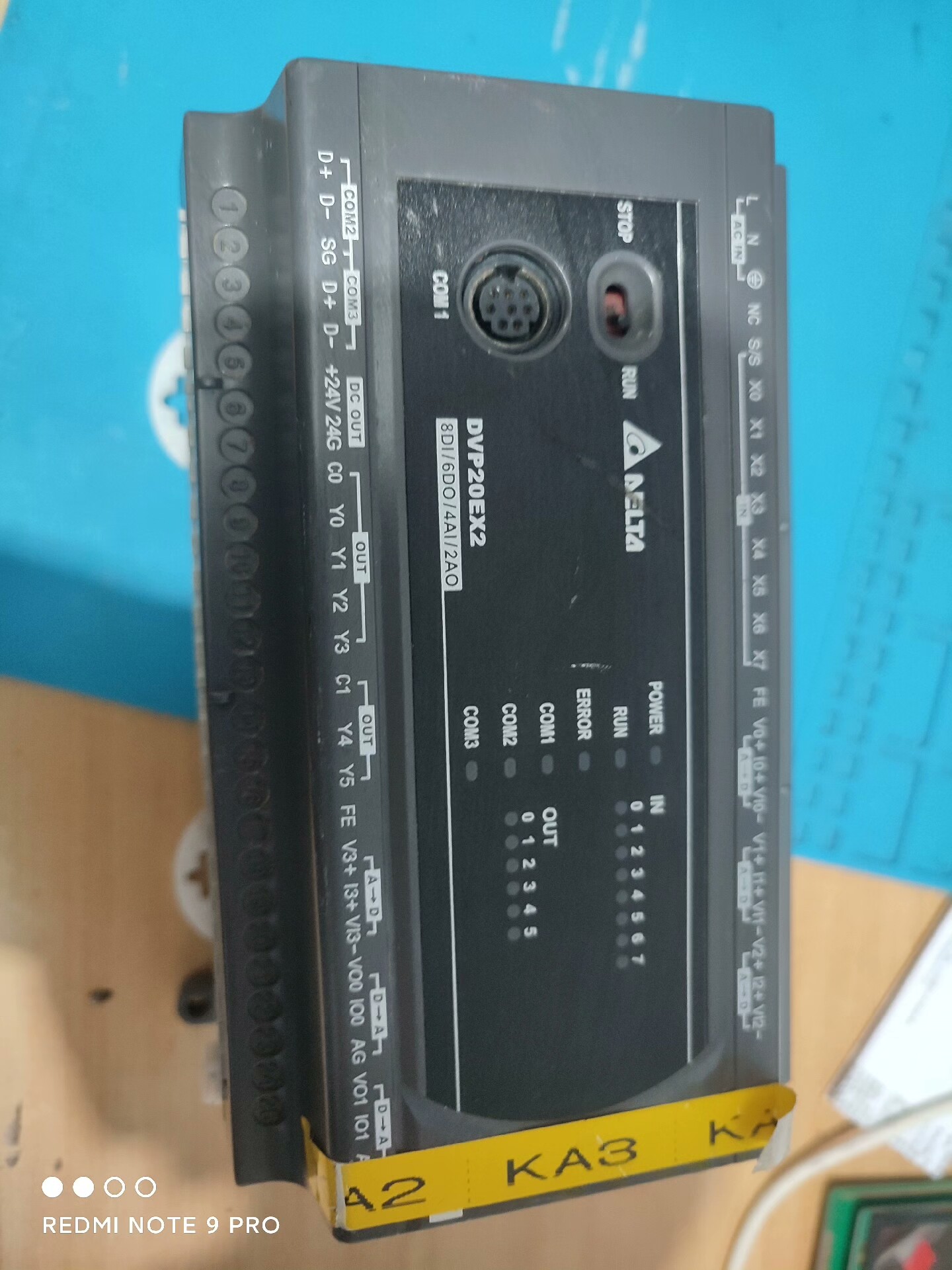 台达PLC  型号DVP20EX200R，二手拆机，成色如图