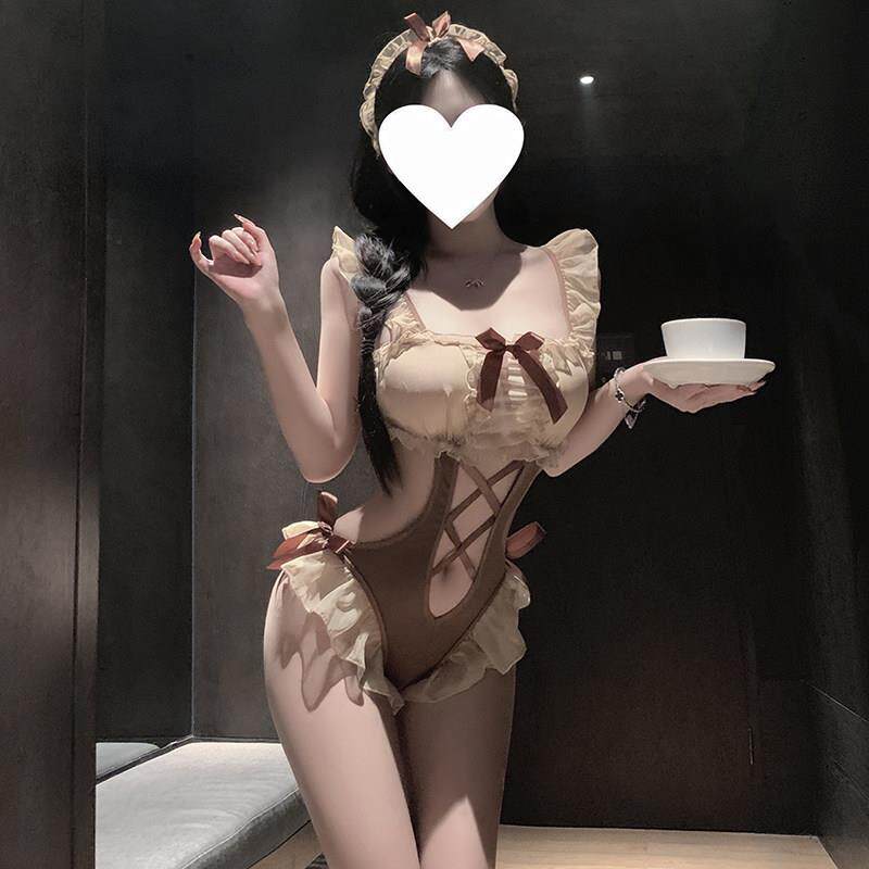 性感可爱女仆制服连体衣镂空睡衣qqny情趣味内衣情侣约会纯欲情调