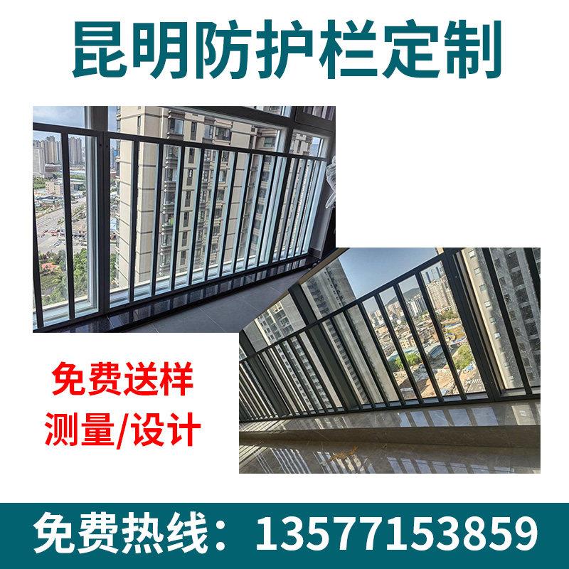 昆明阳台防护栏定制家用安全阳台飘窗防护栏夏季防蚊纱窗防盗窗