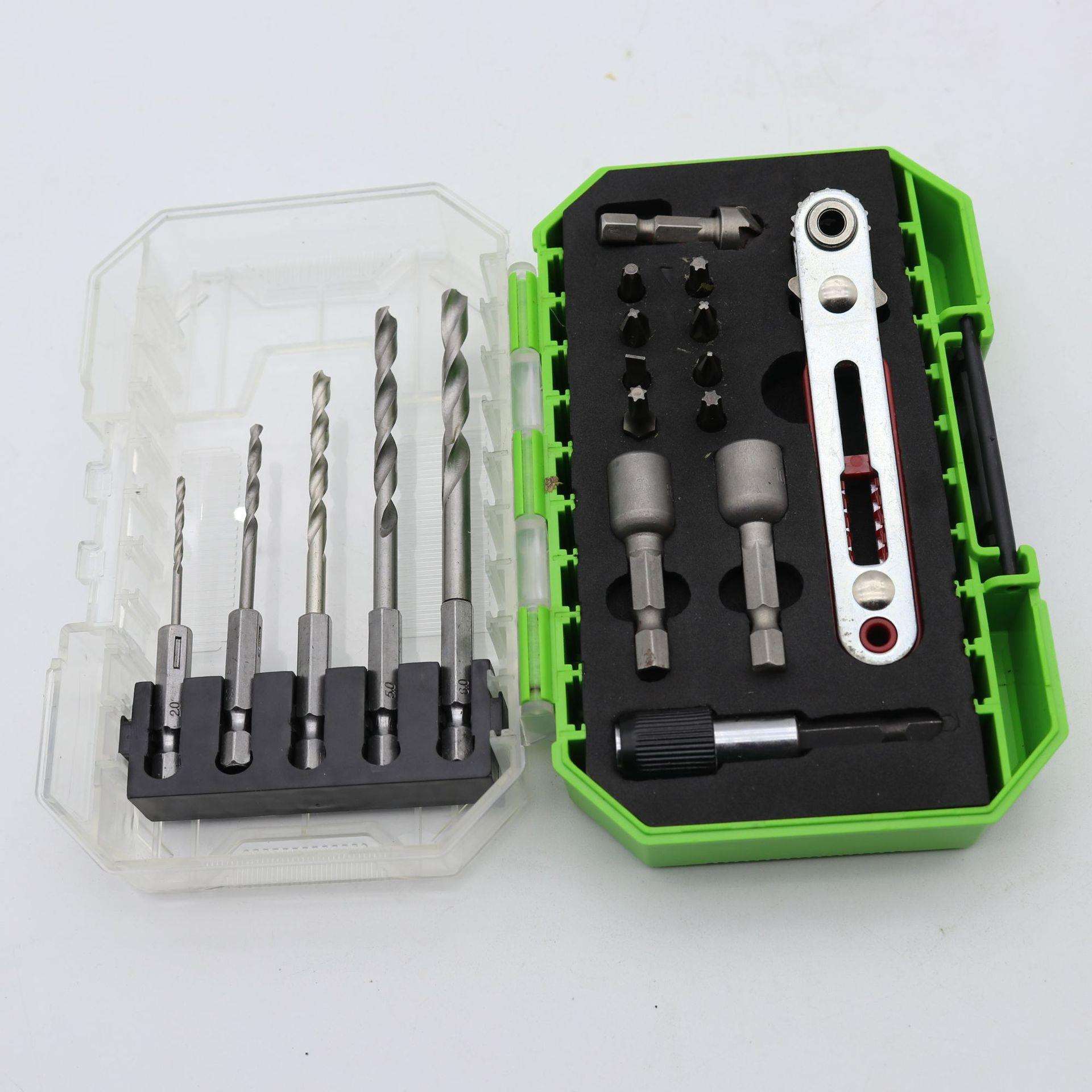 跨境M35英制麻花钻多刃尖套装 14 PCS 1/16-1/2,13 PCS 1/16-1/4
