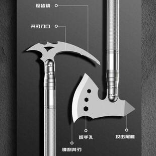 A8C户外功能兵工斧套头装野营折叠车载工兵多铲斧头锤ZNI组合铲钓