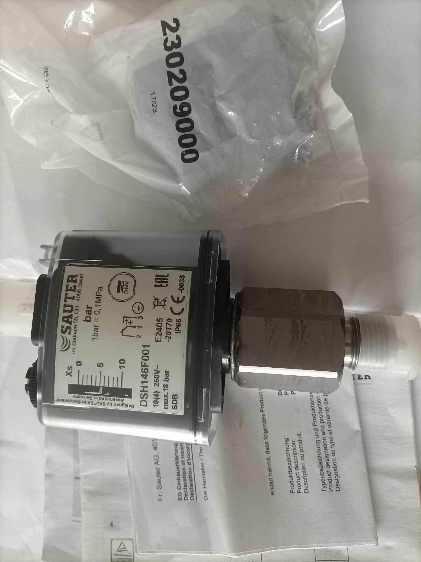 SAUTER 索特DSH146F001   0-10bar压