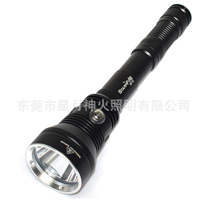 新款P70二DP70潜水手电筒聚光大功率照明8000流明电量显示手电