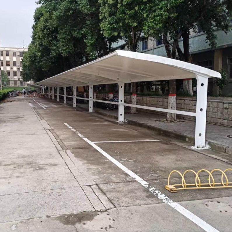 停车棚遮阳棚家用车棚自行车棚小区停车棚安装工厂车棚膜结构雨棚