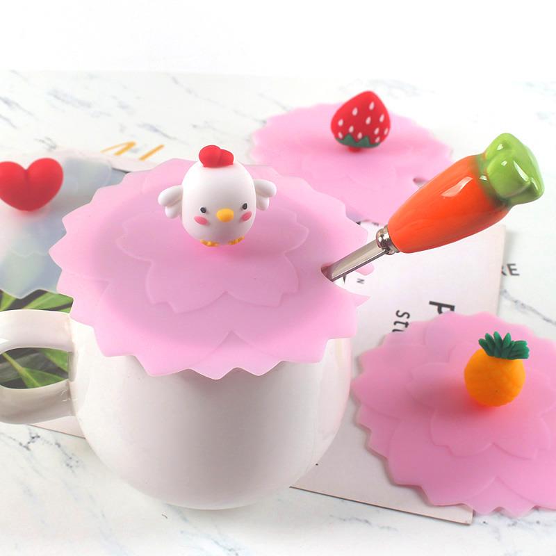 小号杯盖食品级环保矽胶杯盖卡通陶瓷水杯杯盖马克杯茶杯环保盖子