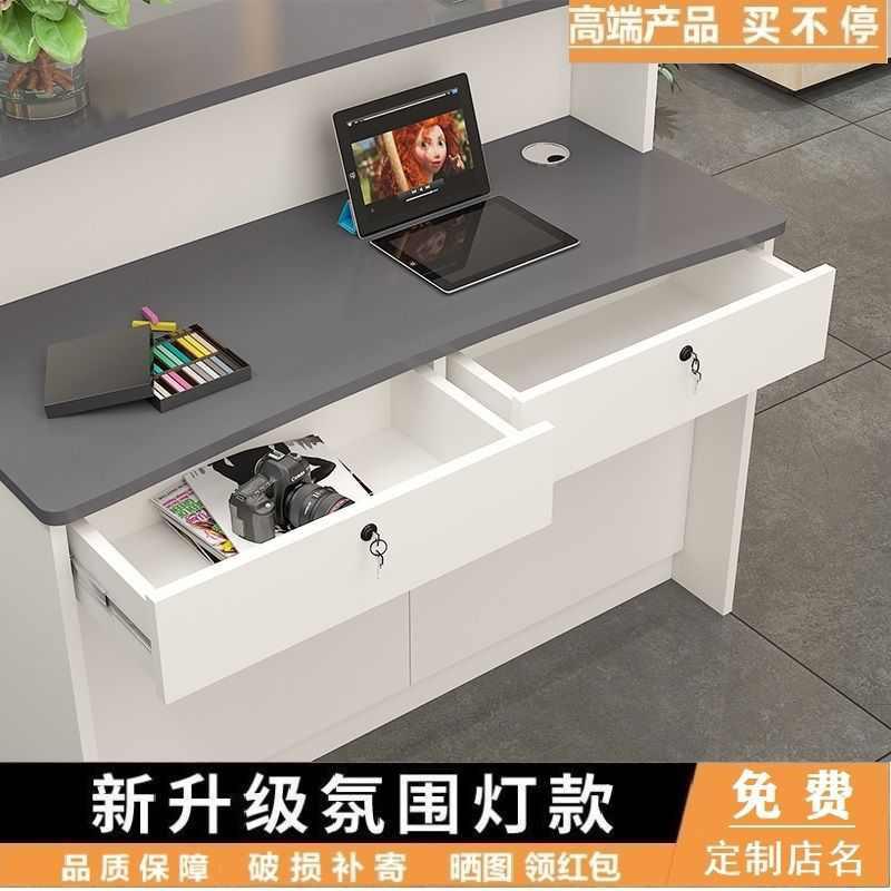 便利店收银台店铺小型柜台服装店简约前台院理发店吧台桌一件批发