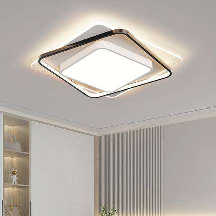 新客厅灯轻客厅主灯具现简约奢大气56671卧室灯款极简代大灯led吸