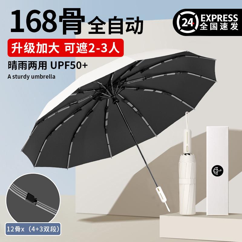 伞自动24骨雨伞大号超大太阳伞防紫外线黑胶女防晒遮阳伞工厂