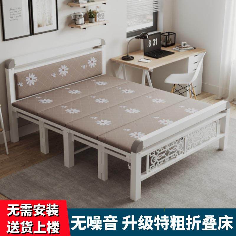 折睡叠床午休单人床米51双床出人租屋简易床成人家用铁床午B12硬