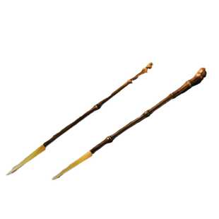 天然紫竹根长茶针 镶花牛角茶匙茶扒竹发簪 茶通壶嘴茶玩茶道配