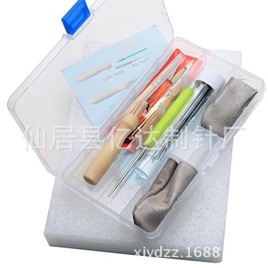 DIY羊毛毡戳戳乐实用工具包 带工具收纳盒 垫子 戳针纱剪锥子指套