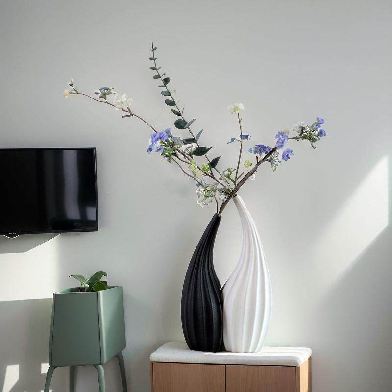 花瓶仿真干花陶瓷花器插花家居桌面小口径高级感客厅电视柜装饰品,家居饰品,花瓶,淘宝优惠券,粉丝福利购,淘宝优惠卷