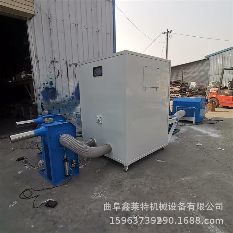宠物窝填充机 四口挂饰玩具充棉机 四工位枕头冲绒机出口