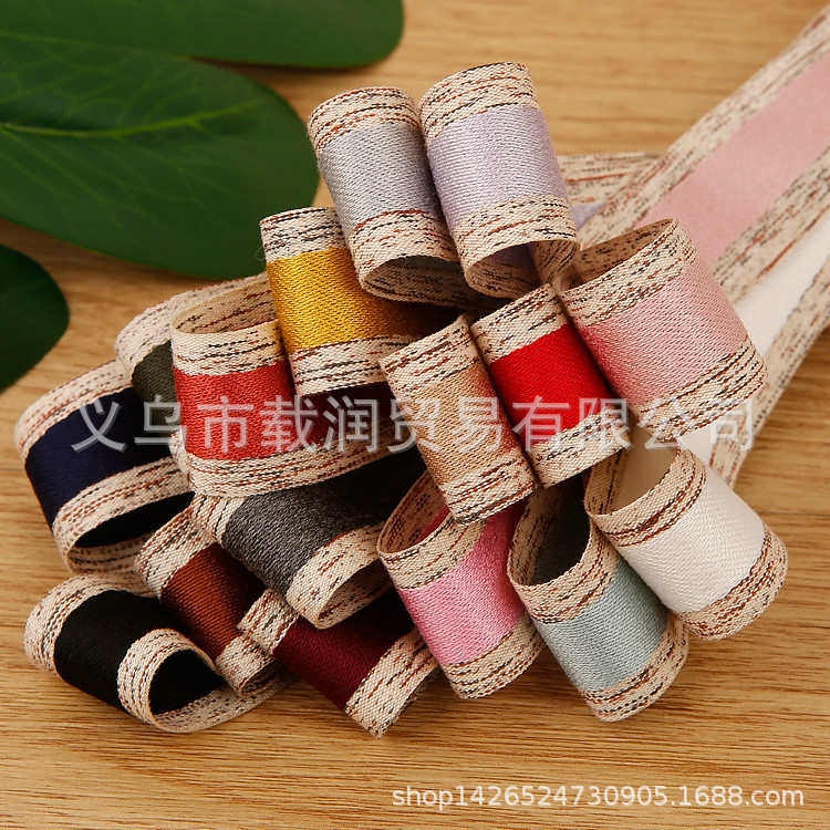双色宽边木纹织带diy发饰服装礼帽材料包装 彩色斑斓丝带,纺织面料/辅料/配套,织带/丝带/缎带,淘宝优惠券,粉丝福利购,淘宝优惠卷