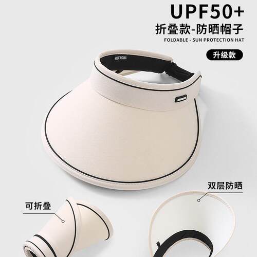 UPF50+ Sun Protection Hat, Hollow Top Design for Women, Perf